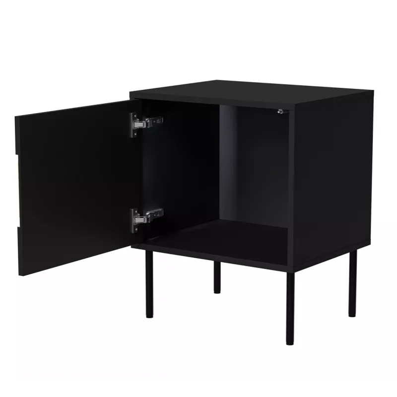 Cama INSERTO yöpöytä, 2 kpl, 50x40x61.5 cm, musta + LED