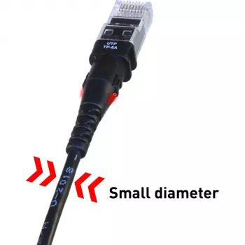 Verkkokaapeli PatchSee TP-6A-U/10 musta 3,1 m Cat6a U/UTP