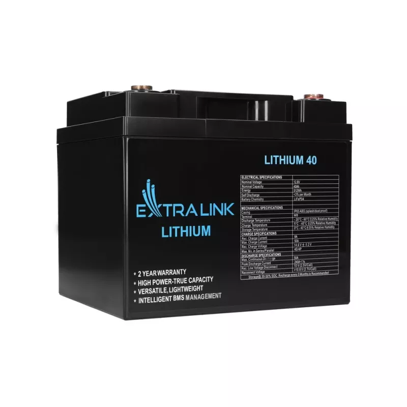 Extralink akku LiFePO4 40AH 12,8 V BMS akku 40000 mAh