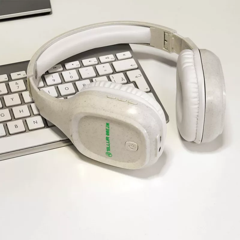 Kuulokkeet Tellur vihreä Bluetooth over-ear-kuulokkeet Pulse Foldable Cream TLL511441