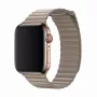 Nahkainen loop-ranneke Apple Watch 44 mm -kelloon — Devia Elegant Stone, magneettinen nahkasalpa