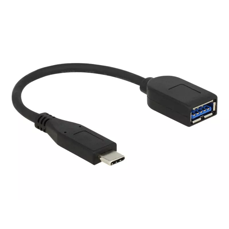 USB-kaapeli DeLOCK USB 3.1 Gen 2 Type-C/Type-A 0,1 m musta