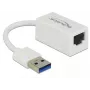 DeLOCK 65905 USB Type-A - Gigabit LAN -verkkosovitin, valkoinen
