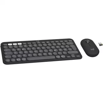 Logitech Pebble 2 Combo langaton näppäimistö ja hiiri QWERTZ saksa grafiitti