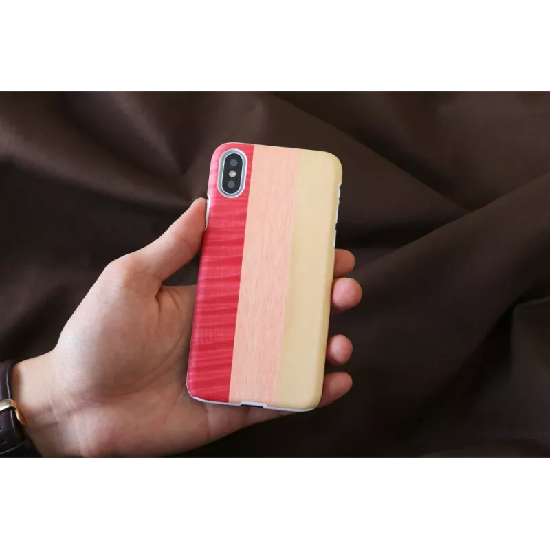 Älypuhelinkotelo man and wood iPhone X/XS:lle — pink pie white