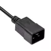 Akyga AK-UP-03 palvelimen jatkokaapeli IEC C20 - C19, 1,8 m, musta