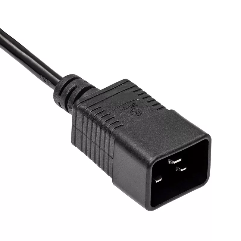 Akyga AK-UP-03 palvelimen jatkokaapeli IEC C20 - C19, 1,8 m, musta