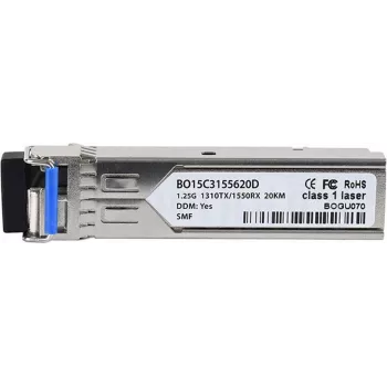 BlueOptics MGB-LA10-BO SFP-lähetinvastaanotin, Planet MGB-LA10 -yhteensopiva (BO15C3155620D), 1250 Mbit/s kuitu