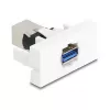 Keystone-moduuli DELOCK 90910 – litteä USB-A-liitäntä, valkoinen, 45×22,5×42,6 mm