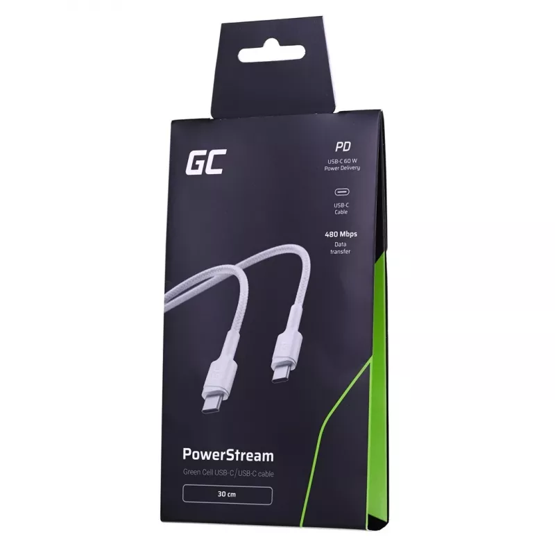 Greencell KABGC31W USB-kaapeli valkoinen