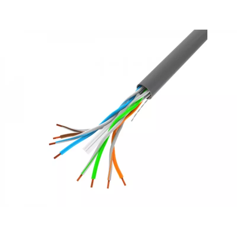 Lanberg LCU6-10CC-0305-S verkkokaapeli Cat6 U/UTP, 305 m, yksijohtiminen, CCA, 1 Gb/s, harmaa