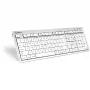Näppäimistö Logickeyboard SKB-CWMU-UK Office USB QWERTY UK English hopea valkoinen