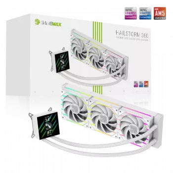 Gamemax | CPU-nestekühler | HAILSTORM 360 LCD | valkoinen