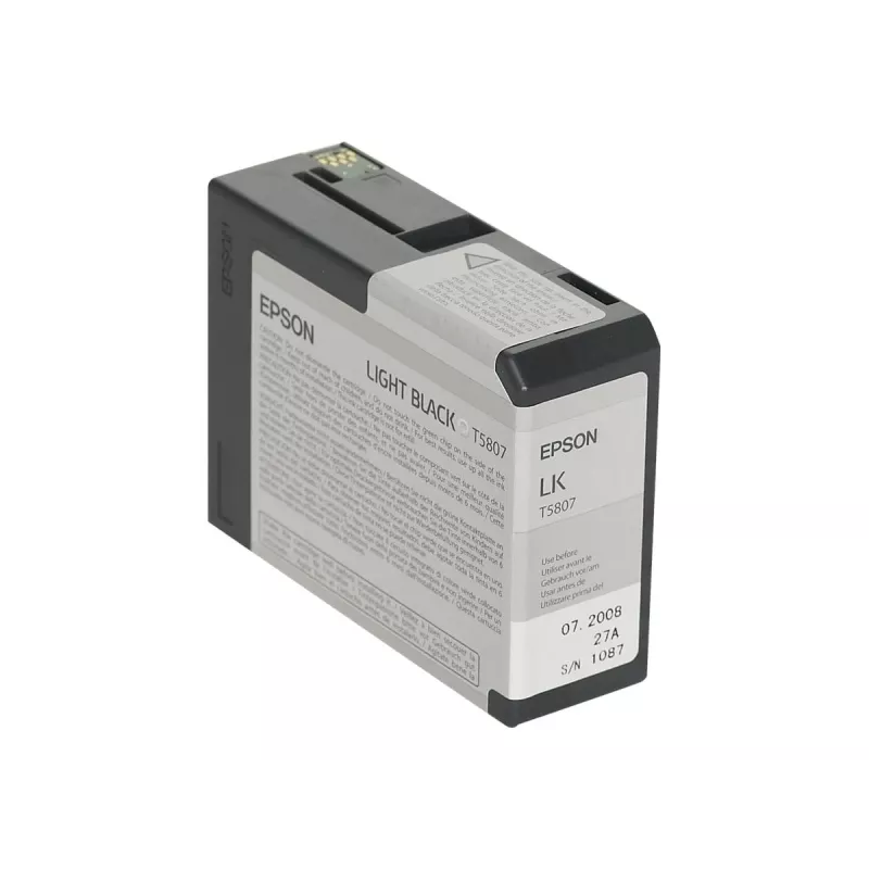 Epson yksittäispakkaus Light Black T580700, vaaleanmusta, pigmenttimuste, 80 ml, 1 kpl