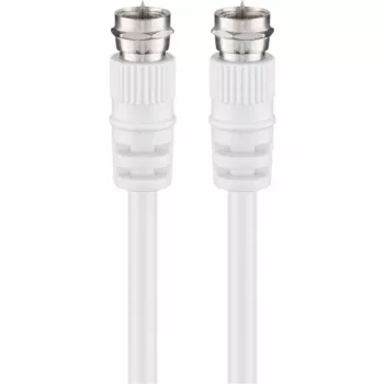 Wentronic Goobay SAT-liitäntäkaapeli, valkoinen, 1,5 m - F-uros F-uros (11721)