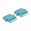 Delock 86541 LC Quad kuituoptinen liitin Multimode OM3, vaaleansininen, 2 kpl