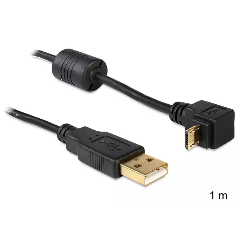 USB-kaapeli DeLOCK USB 2.0 1 m Micro-USB B musta