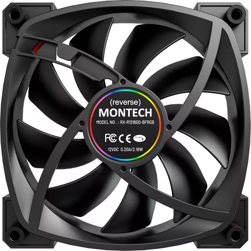 Tuuletin Montech RX120 PWM 12 cm musta 720–1760 RPM Rifle Bearing