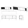 RTV-taso ABI 4D 200x38x62 cashmere matta