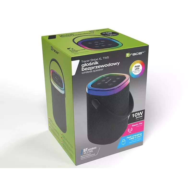 True Wireless Stereo Bluetooth-nappikuulokkeet TRACER TRAGLO47615 RGB-valaistuksella