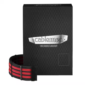 Virtakaapelisarja CableMod PRO Series ModMesh C-Series Corsair RMi/RMx - musta/punainen päällystetty kaapeli