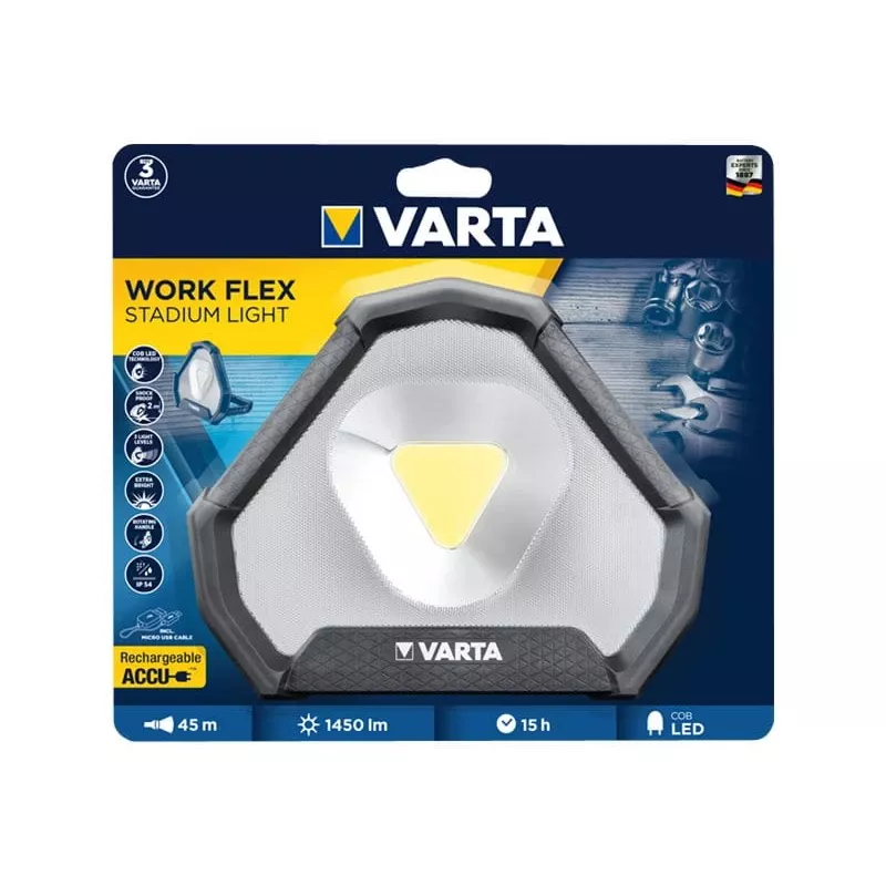 Vapaasti seisova työvalaisin Varta Work Flex musta