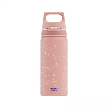 Alumiininen juomapullo Sigg 6005.10 — 600 ml, 7,1 cm halkaisija, 145 g, sininen/pinkki