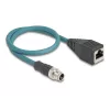 DeLOCK M12 sovitinkaapeli X-koodattu 8-pin uros - RJ45 naaras 50 cm