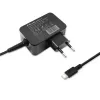 QOLTEC 51024 matkalaturi – yleislaturi AC-sisäkäyttöön, 65 W PD, 20 V/3,25 A, 1,2 m kaapeli, musta