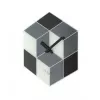 NeXtime kello 8171 Cubic, 43,5x37 cm, seinäkello, musta/valkoinen/harmaa