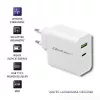 Qoltec 51718 laturi | 45W | 5-20V | 2,4-3A | USB Type-C PD | USB | valkoinen