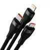USB-kaapeli Baseus CASS030101 1,2 m USB-A/USB-C USB-C/Micro-USB-B/Lightning musta