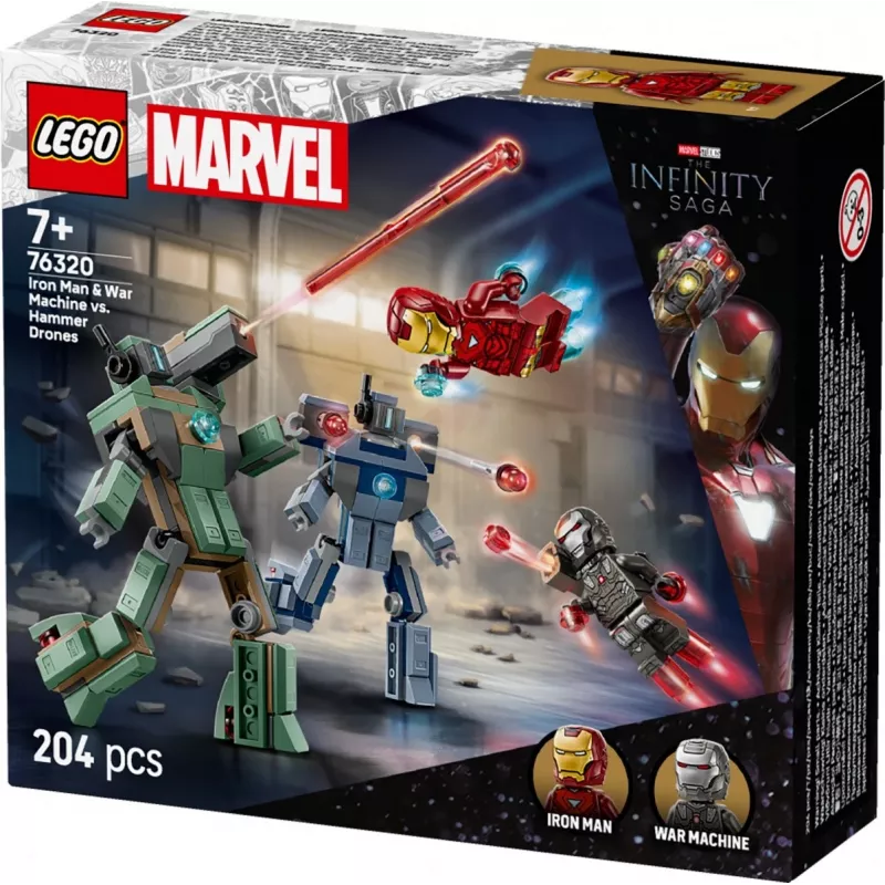 LEGO Marvel Super Heroes Iron Man War Machine -sarja 76320 rakennuslelu, 204 osaa, 2 minihahmoa, 100 mm korkeus