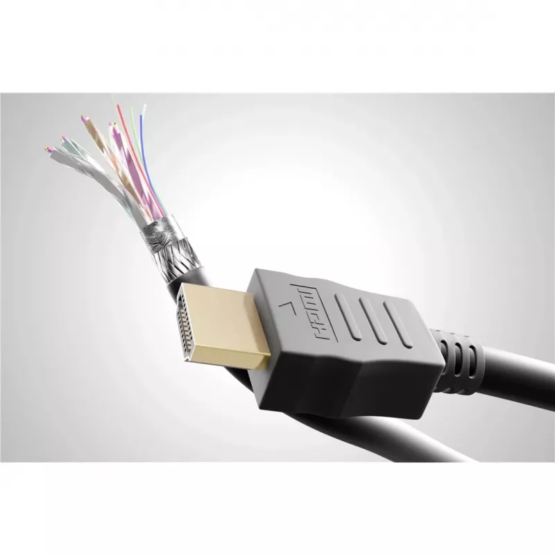Goobay 41084 HDMI-kaapeli 2 m HDMI Type A (Standard) 2 x HDMI Type A (Standard) musta (41084)