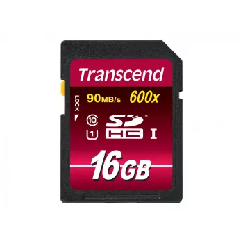 Flash-muisti Transcend 16GB SDHC Class 10 UHS-I 600x TS16GSDHC10U1