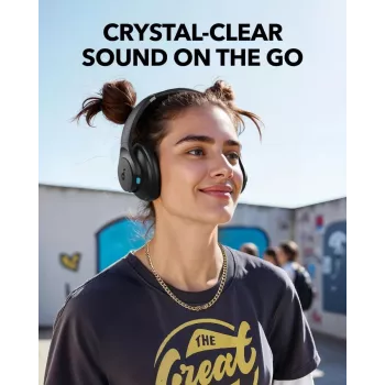 Korvanpeittokuulokkeet Anker Soundcore Q11i, Bluetooth 5.0, jopa 20 h akku, sisäänrakennettu mikrofoni, tummanharmaa