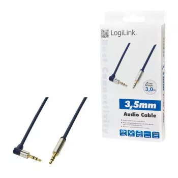 LOGILINK CA11300 LOGILINK - audiokaapeli 3,5 m/m 90 3 m sininen