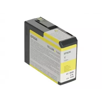 Epson yksittäispakkaus keltainen T580400, keltainen, pigmenttimuste, 80 ml, 1 kpl