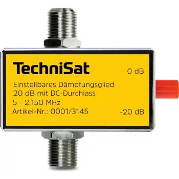 Vaimennin TechniSat 0001/3145 hopea 20 dB 75 Ω