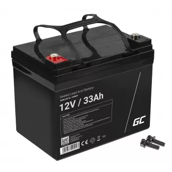 Green Cell AGM21 UPS-akku, sinetöity lyijyakku (VRLA), 12 V, 33 Ah