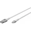 Goobay Lightning - USB-A supersoft tekstiilikaapeli metalliliittimillä, 2 m (74512)