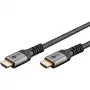 Plus High-Speed-HDMI-kaapeli Ethernetillä, 4K @ 60Hz harmaa, 0,5 metriä