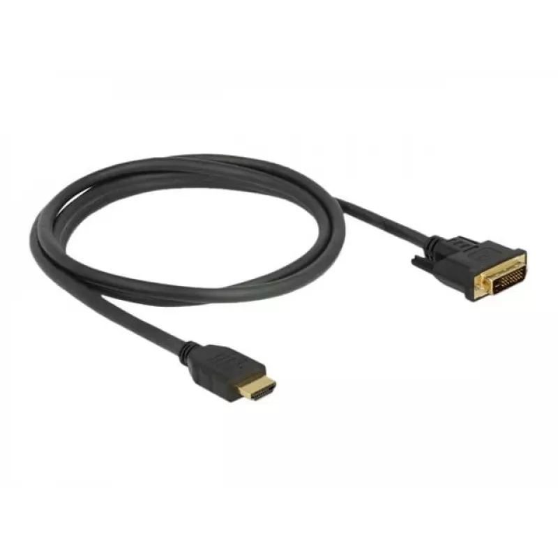 DeLOCK 85653 videokaapelisovitin 1,5 m HDMI Type-A DVI musta