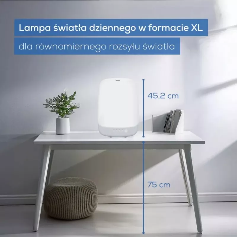 Beurer TL 85 päivänvalolamppu, 14000 luksia, LED, välkkymätön, UV-vapaa, ajastin, valkoinen