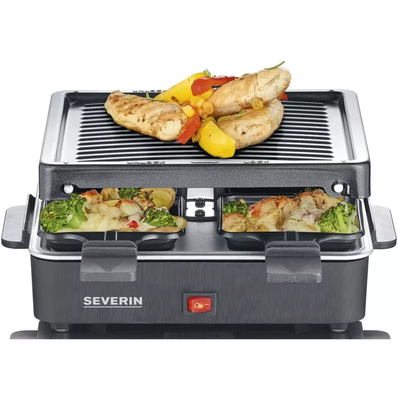Severin mini raclette-grilli 4 pientä tarttumatonta pannua 600 W