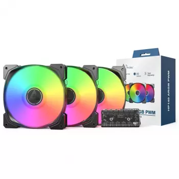 Kotelotuuletin Montech HP140 ARGB PWM 140mm (3 kpl:n pakkaus) — 140mm ARGB PWM-jäähdytystuuletin, 3 kpl:n pakkaus