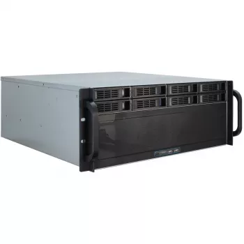Palvelinkotelo Inter-Tech 4U-4408 rack musta, hopea