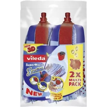 Lattiasiivousmoppisarja VILEDA SuperMocio 3x Action, 2 osan monipakkaus, malli 122615