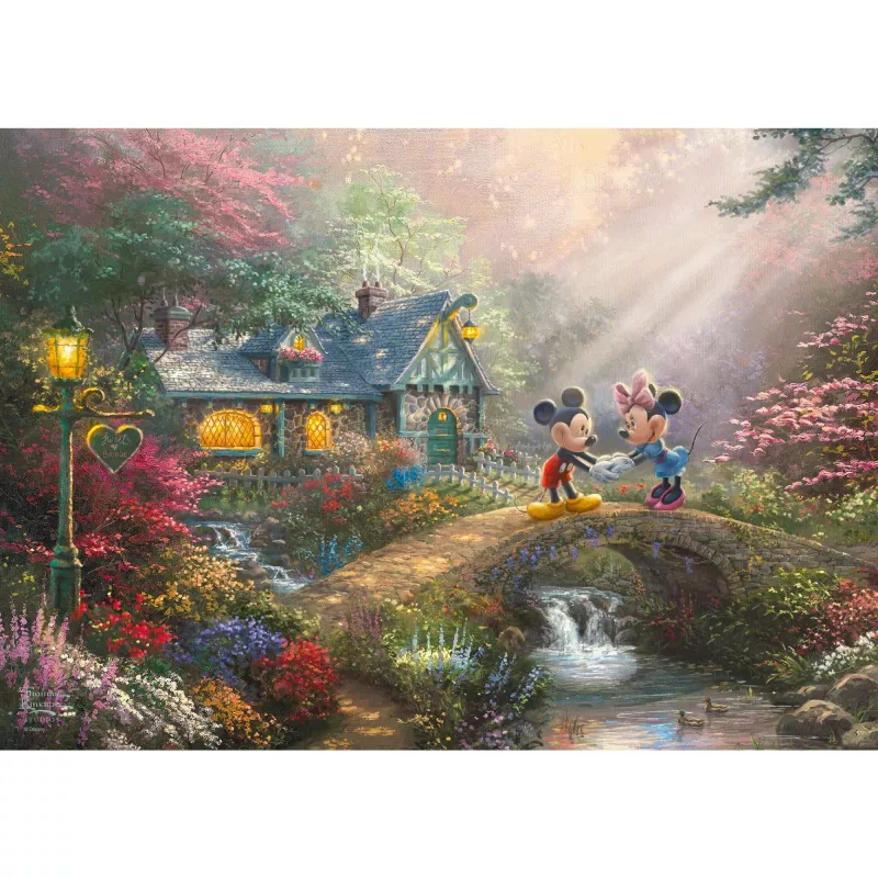 Thomas Kinkade Studios: Mickey & Minnie nostalgisessa metallipurkissa, palapeli 500 palaa