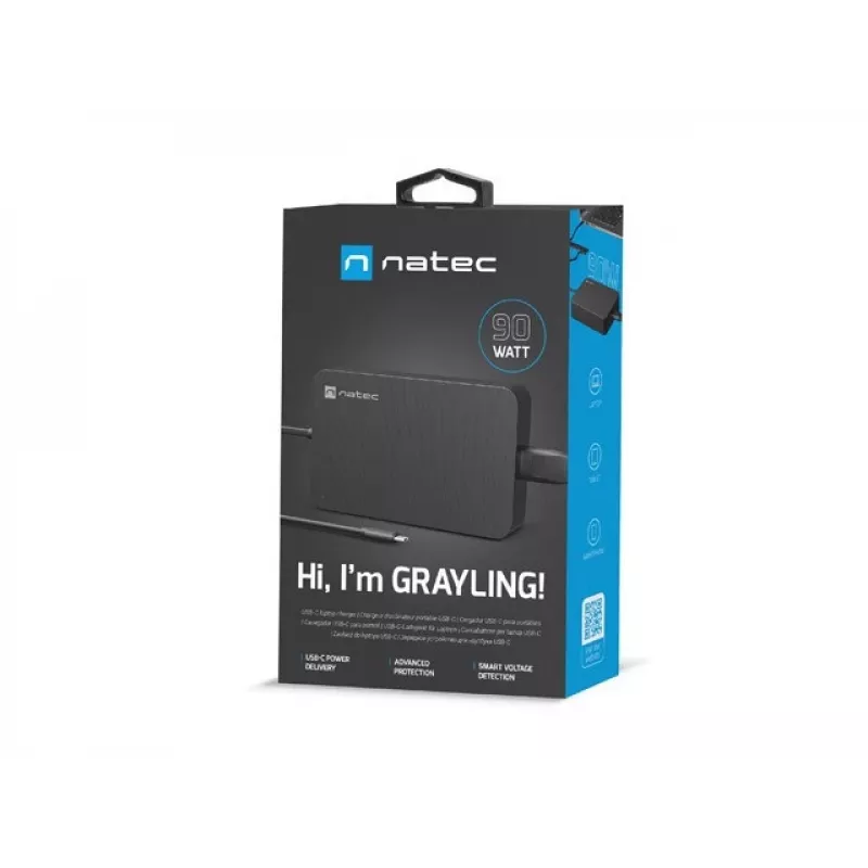 natec Grayling - kannettava - sisätiloihin - 110 - 240 V - 50 - 60 Hz - 90 W - 5 - 20 V